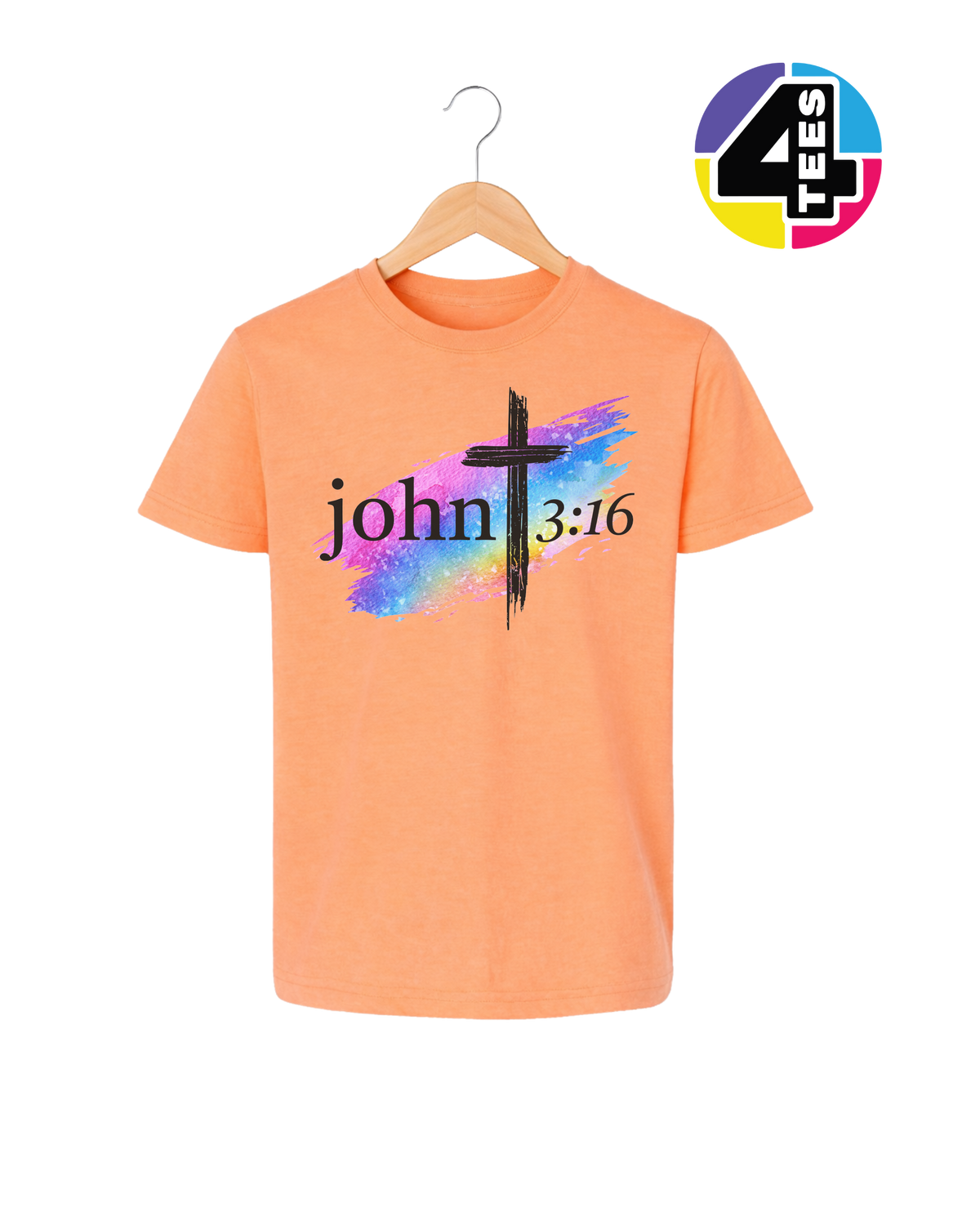 John 3:16 Rainbow Faith Youth Tee