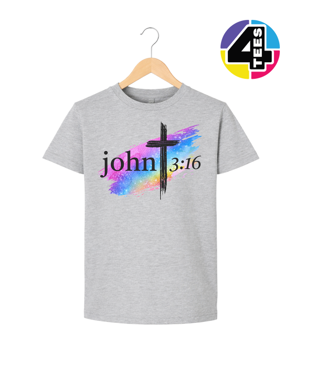John 3:16 Rainbow Faith Youth Tee