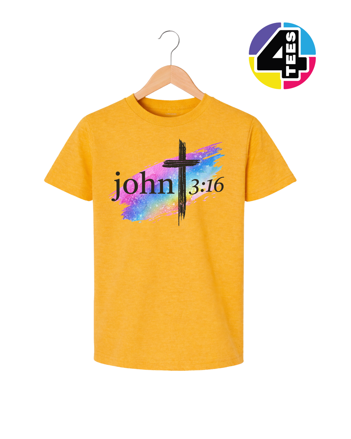 John 3:16 Rainbow Faith Youth Tee
