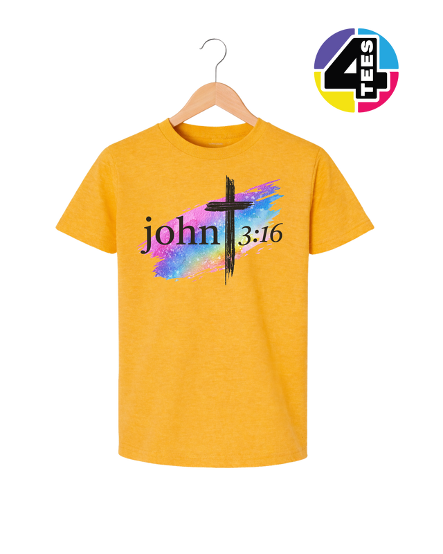 John 3:16 Rainbow Faith Youth Tee