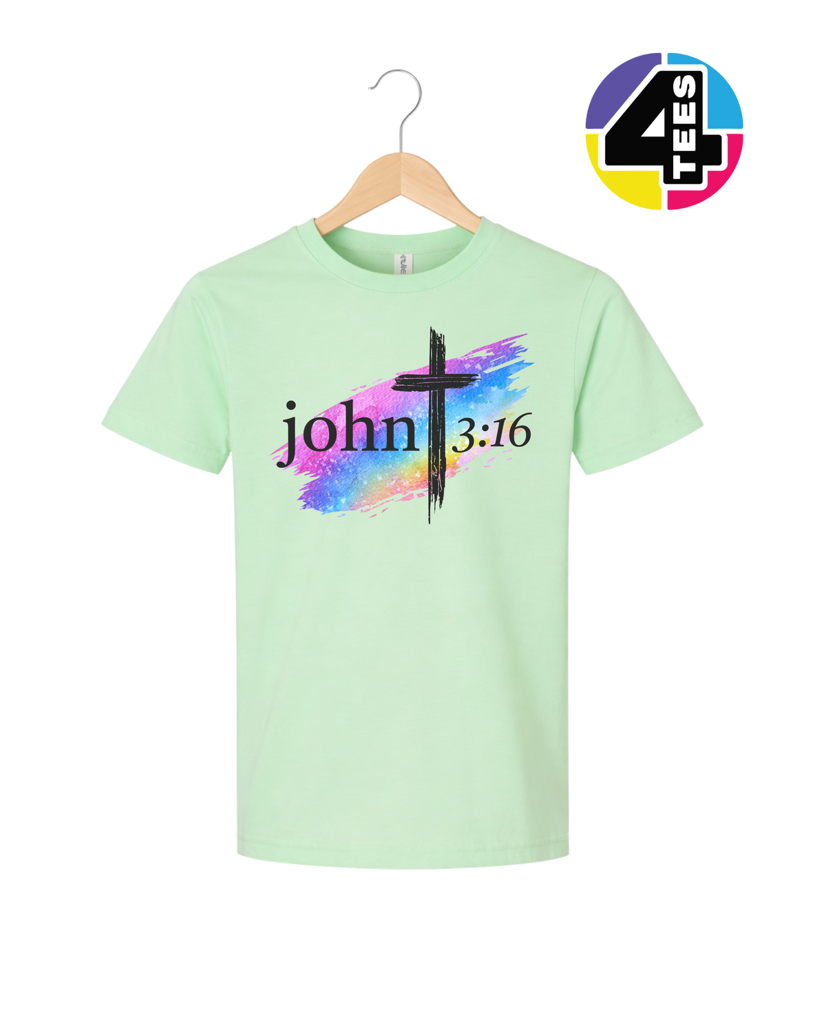 John 3:16 Rainbow Faith Youth Tee