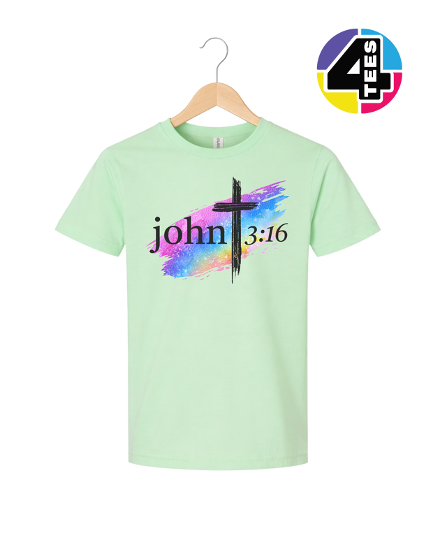 John 3:16 Rainbow Faith Youth Tee