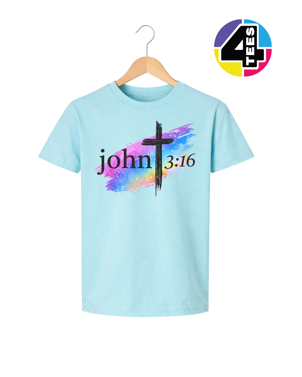 John 3:16 Rainbow Faith Youth Tee