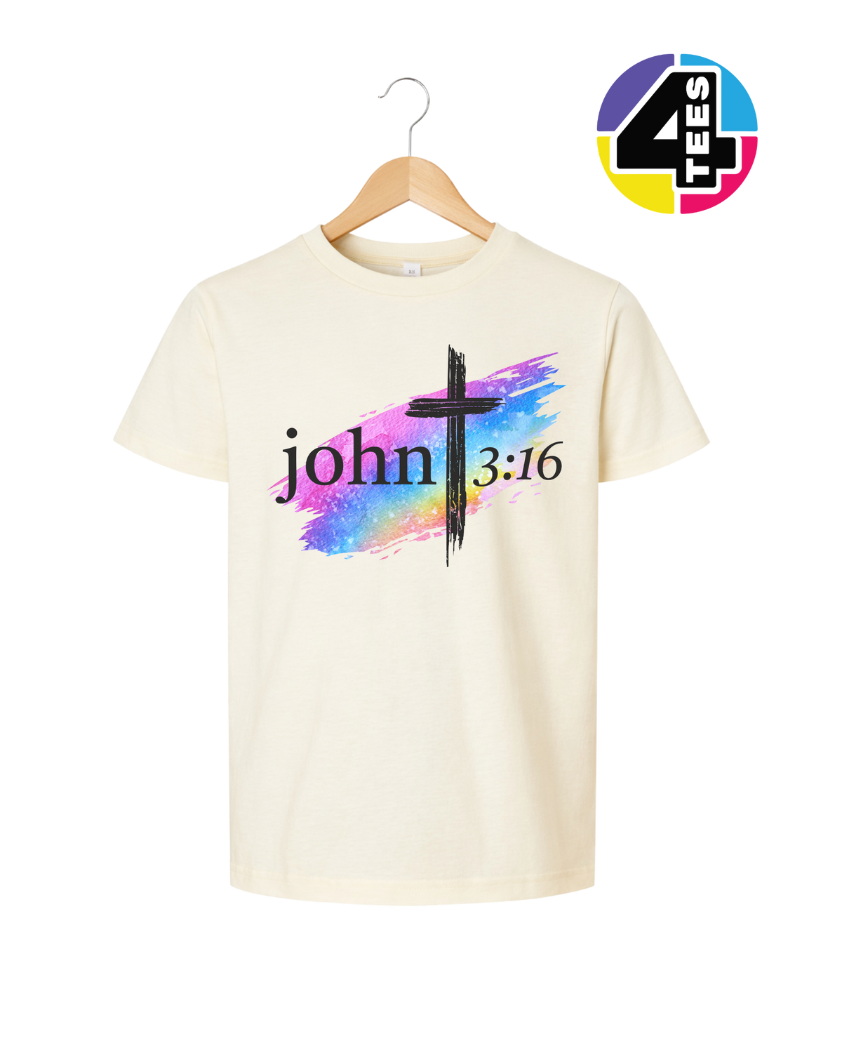 John 3:16 Rainbow Faith Youth Tee