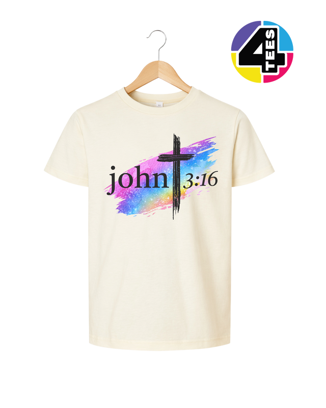 John 3:16 Rainbow Faith Youth Tee