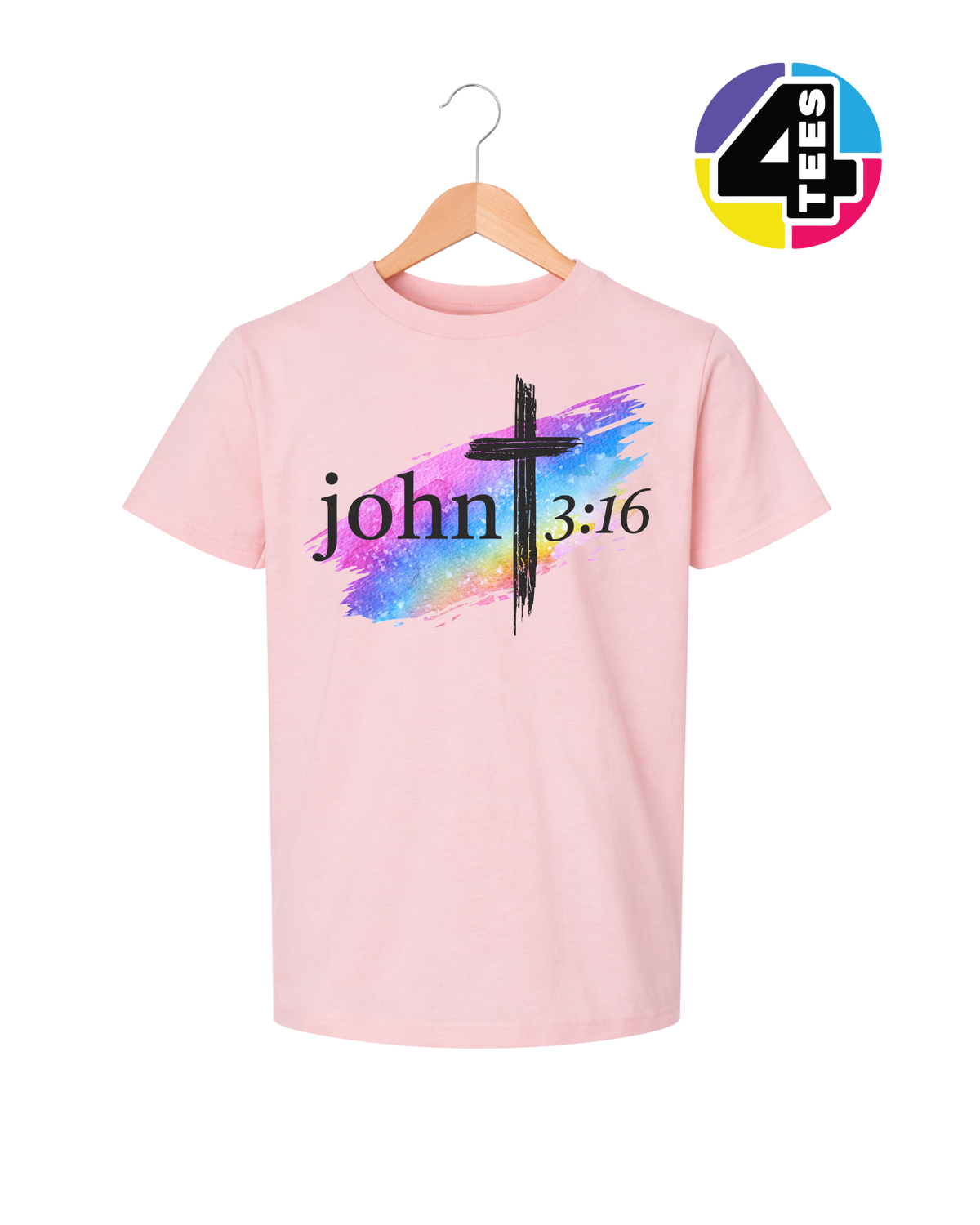 John 3:16 Rainbow Faith Youth Tee