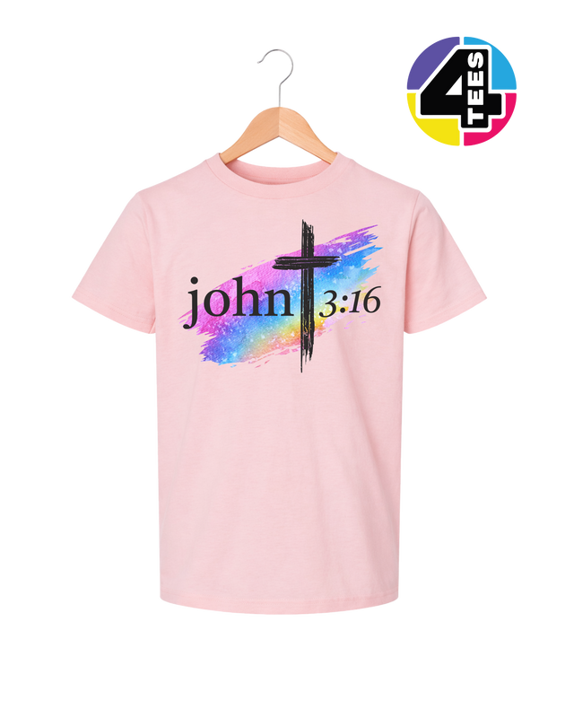 John 3:16 Rainbow Faith Youth Tee