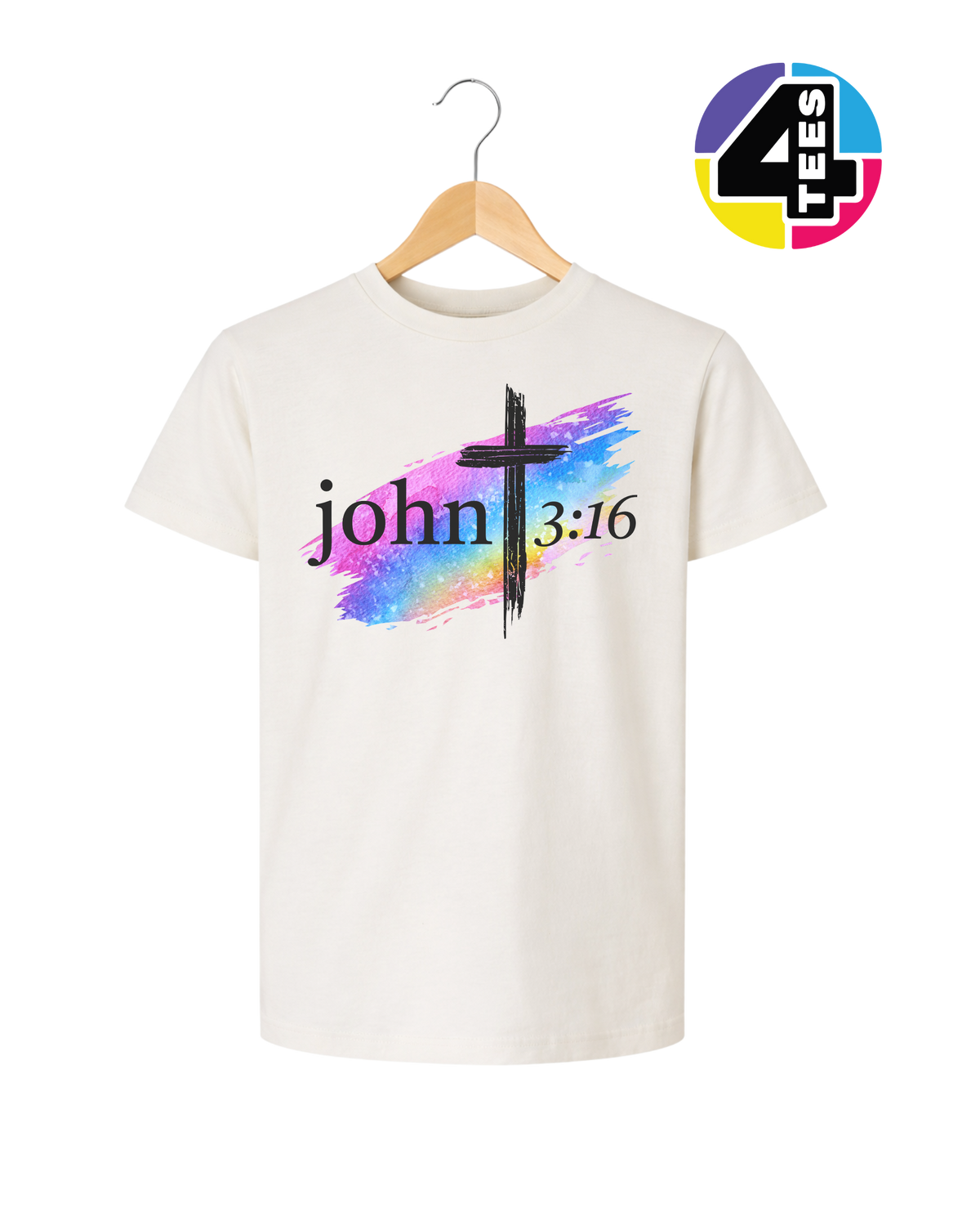 John 3:16 Rainbow Faith Youth Tee