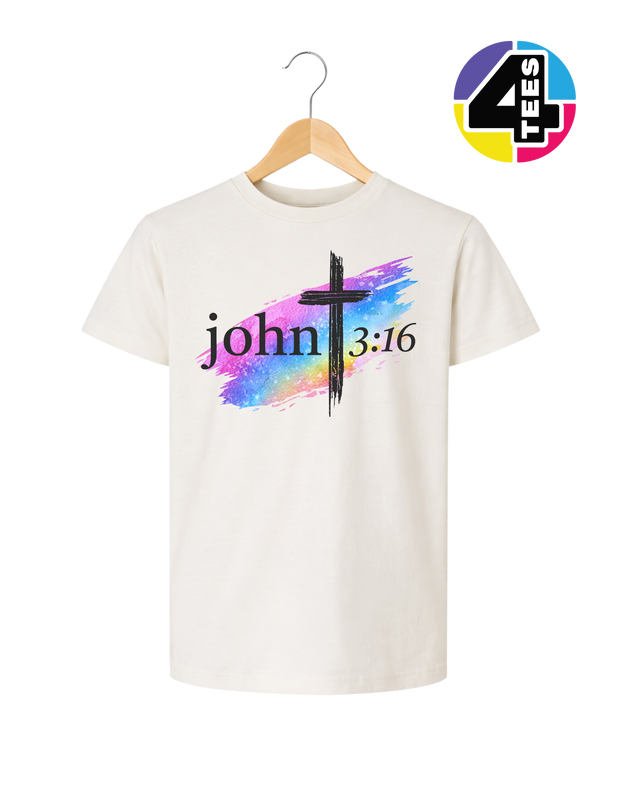 John 3:16 Rainbow Faith Youth Tee