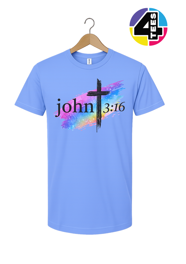 John 3:16 Rainbow Faith Tee