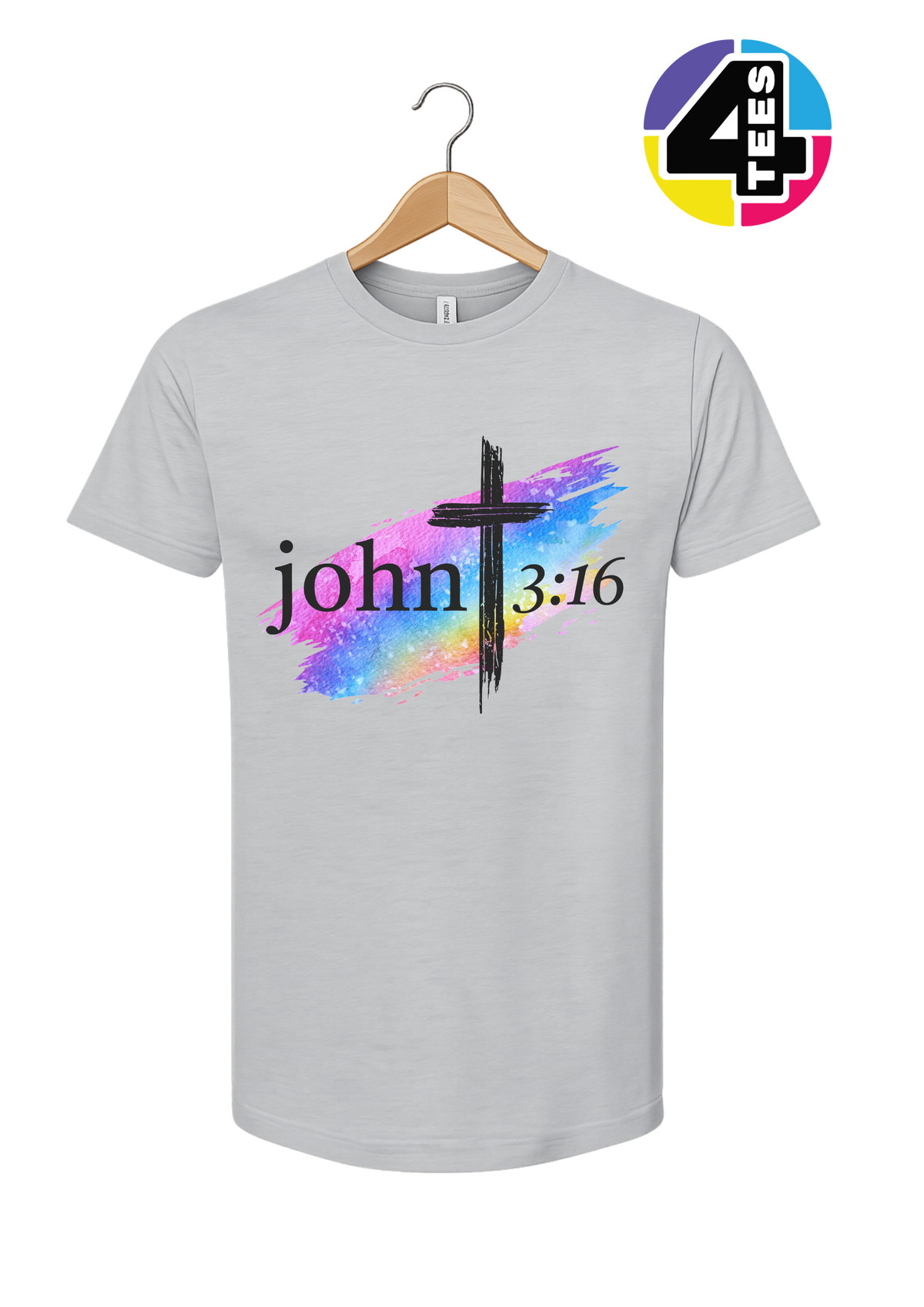 John 3:16 Rainbow Faith Tee