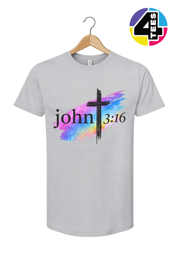 John 3:16 Rainbow Faith Tee
