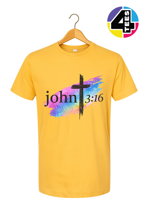 John 3:16 Rainbow Faith Tee
