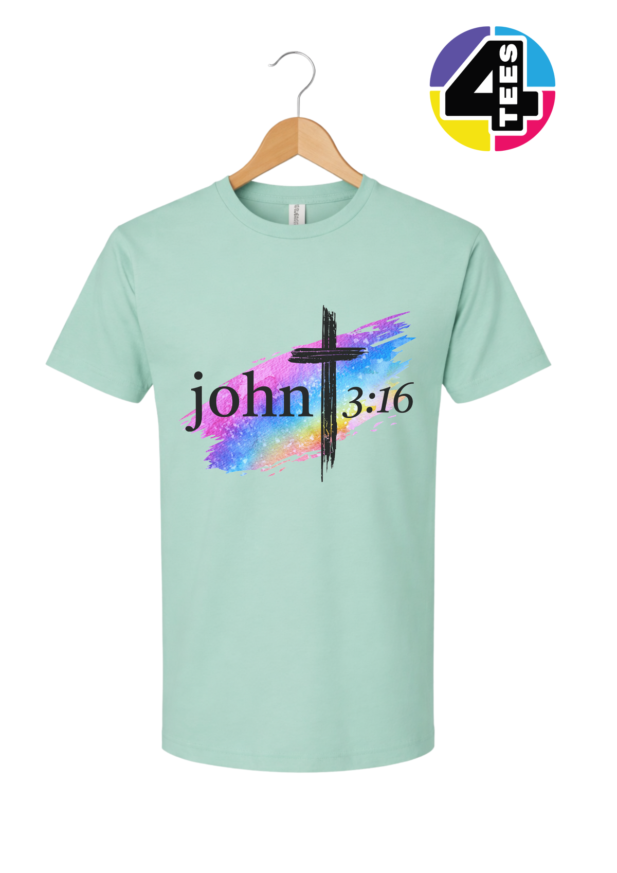 John 3:16 Rainbow Faith Tee