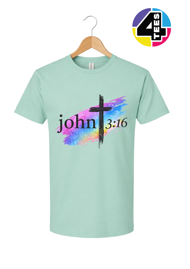John 3:16 Rainbow Faith Tee