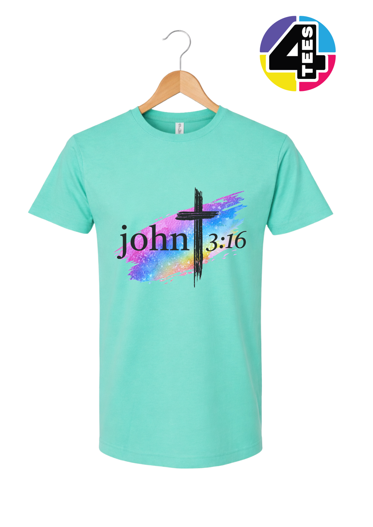 John 3:16 Rainbow Faith Tee