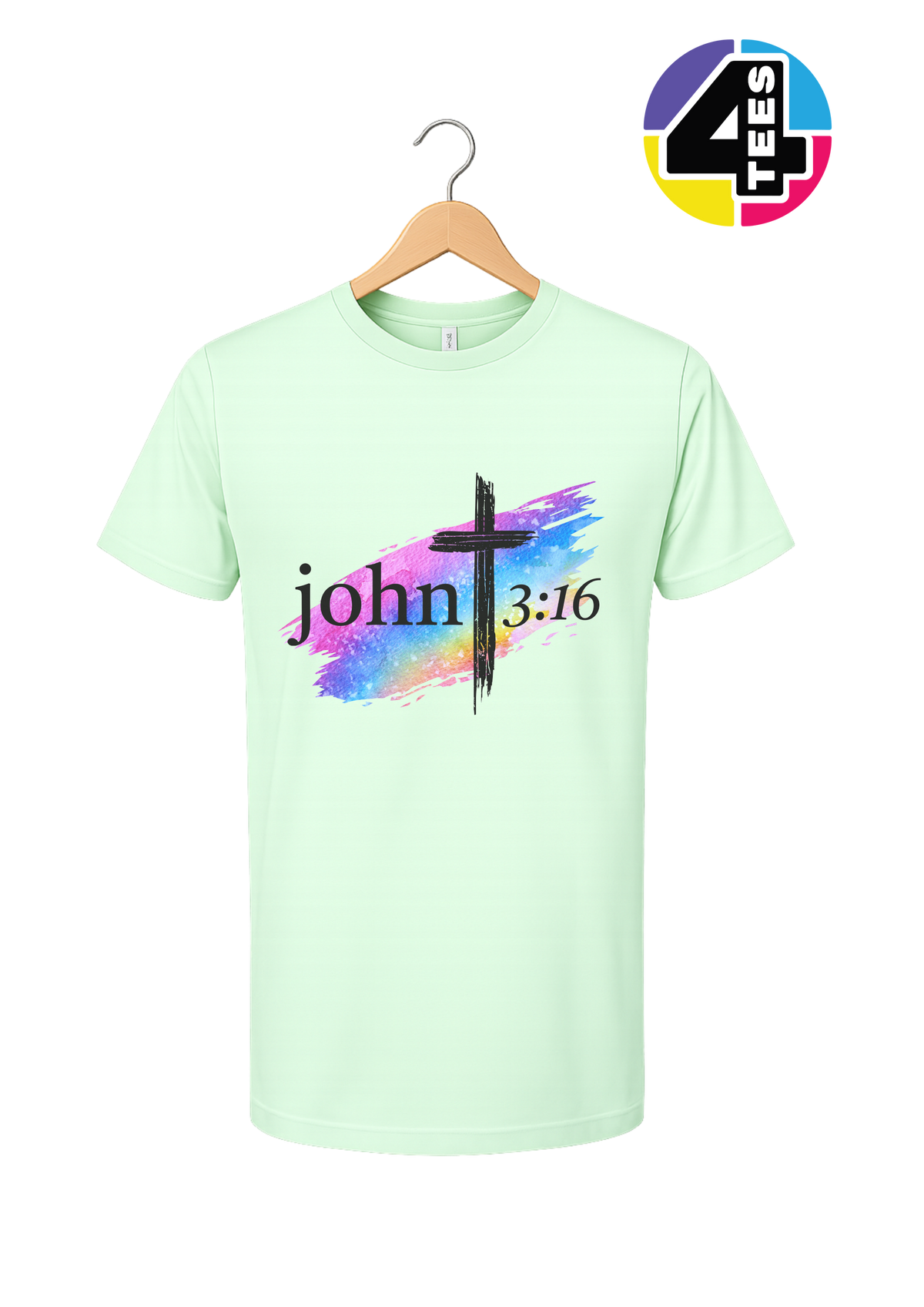 John 3:16 Rainbow Faith Tee