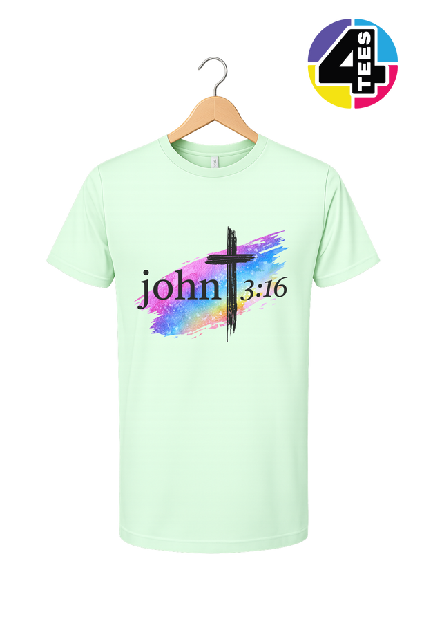 John 3:16 Rainbow Faith Tee