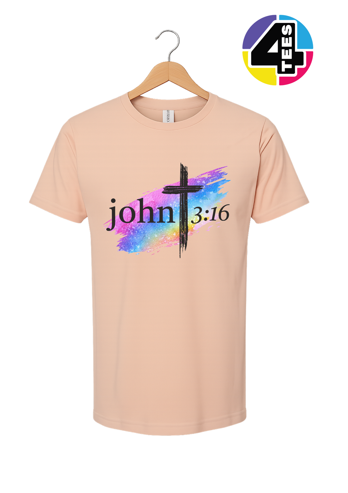 John 3:16 Rainbow Faith Tee