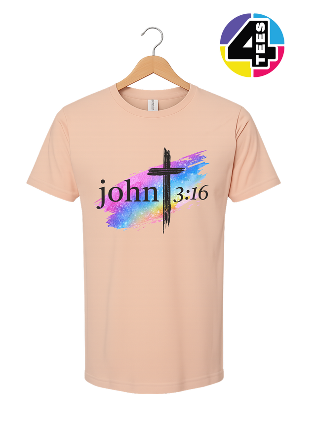 John 3:16 Rainbow Faith Tee