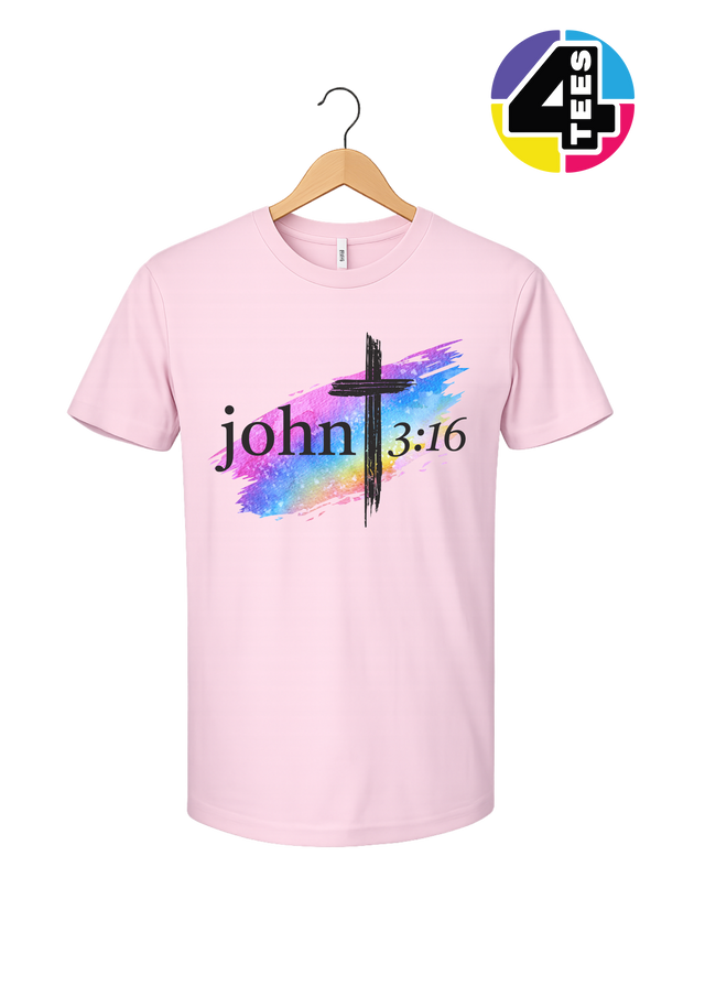 John 3:16 Rainbow Faith Tee