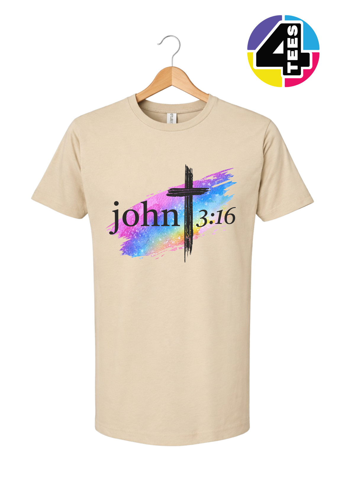 John 3:16 Rainbow Faith Tee