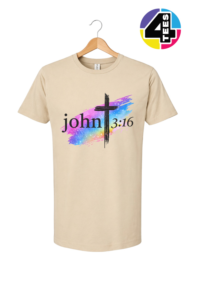 John 3:16 Rainbow Faith Tee