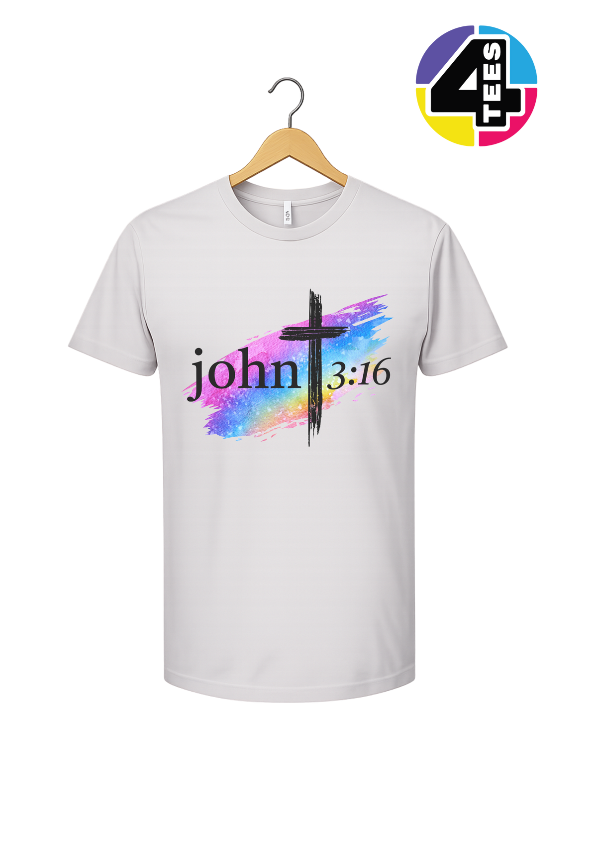 John 3:16 Rainbow Faith Tee