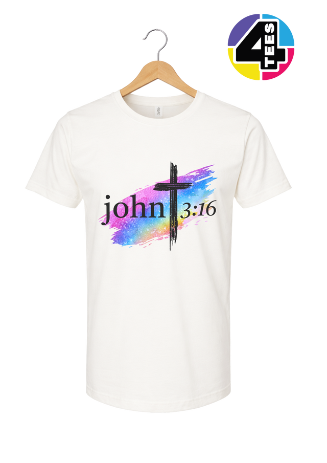 John 3:16 Rainbow Faith Tee