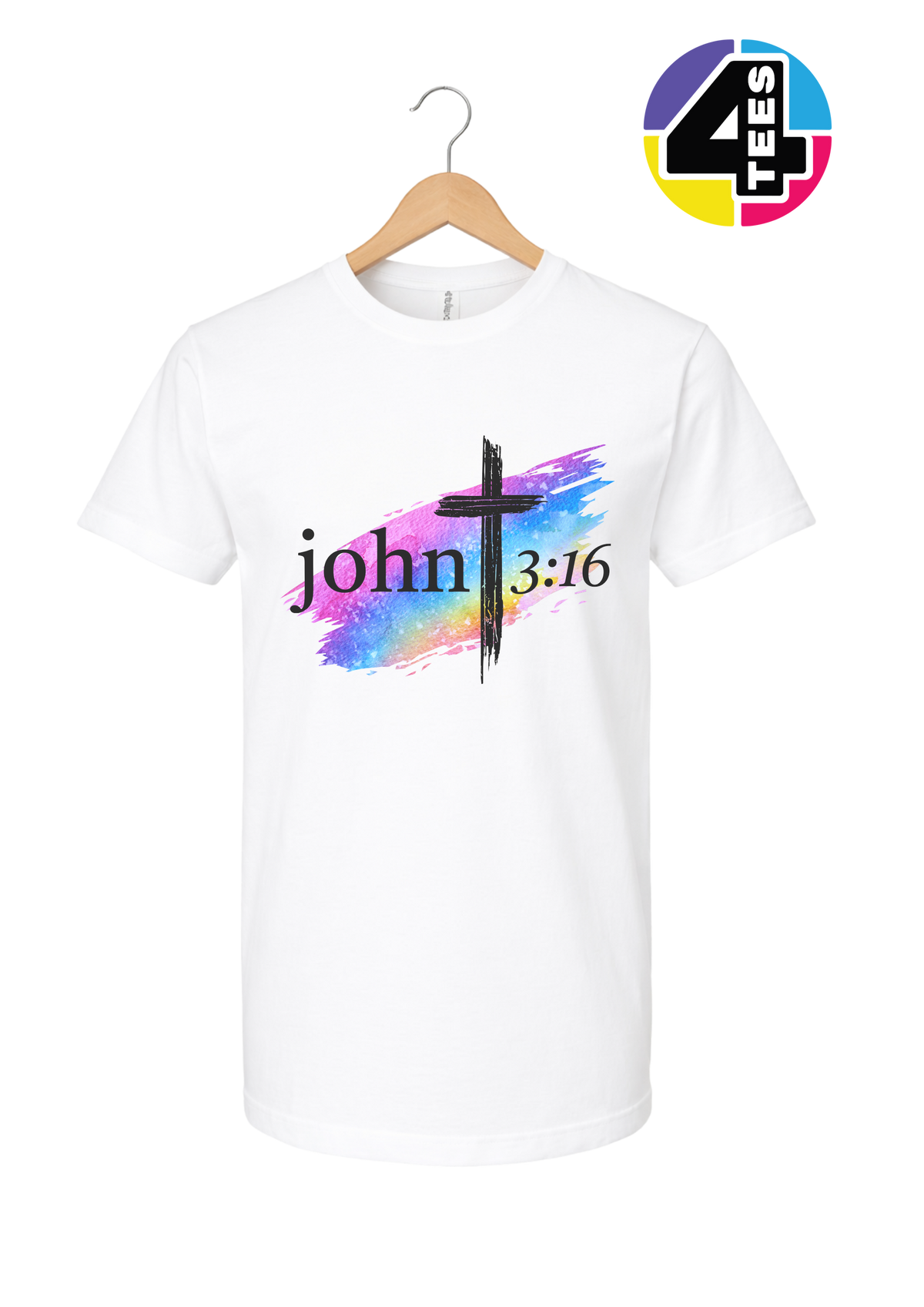 John 3:16 Rainbow Faith Tee