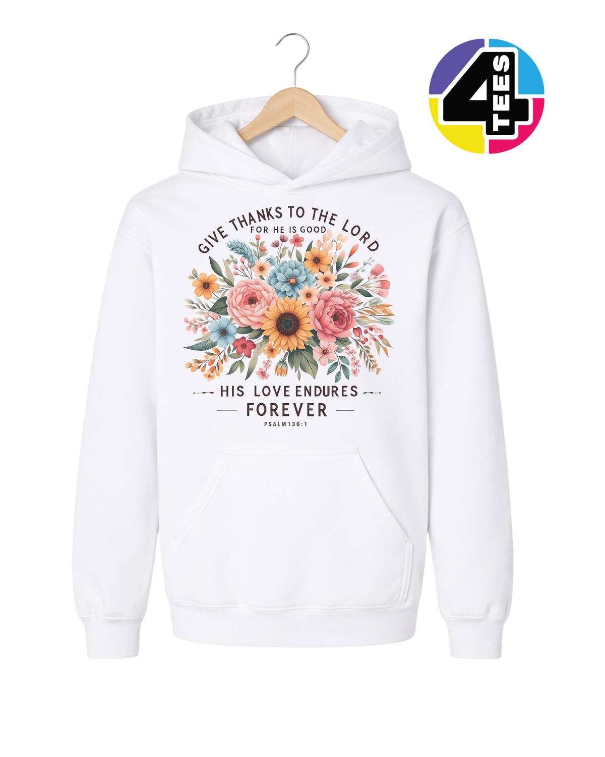 His Love Endures Forever Youth Hoodie