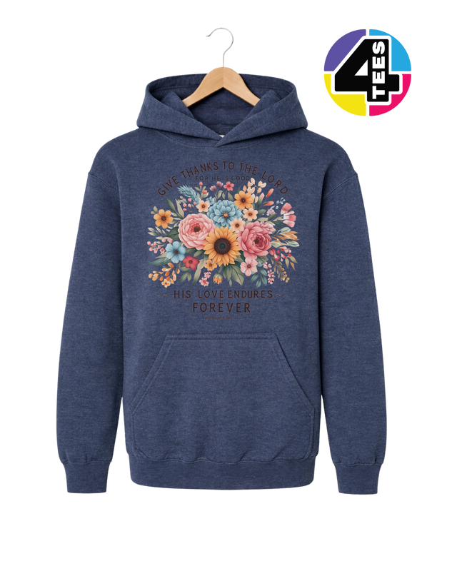 His Love Endures Forever Youth Hoodie