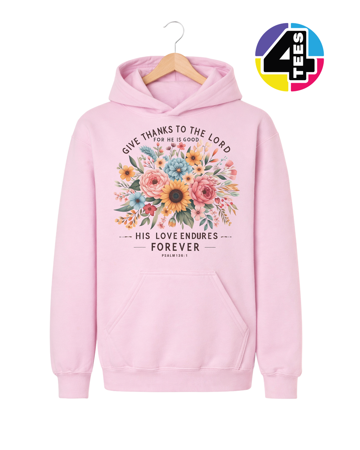 His Love Endures Forever Youth Hoodie