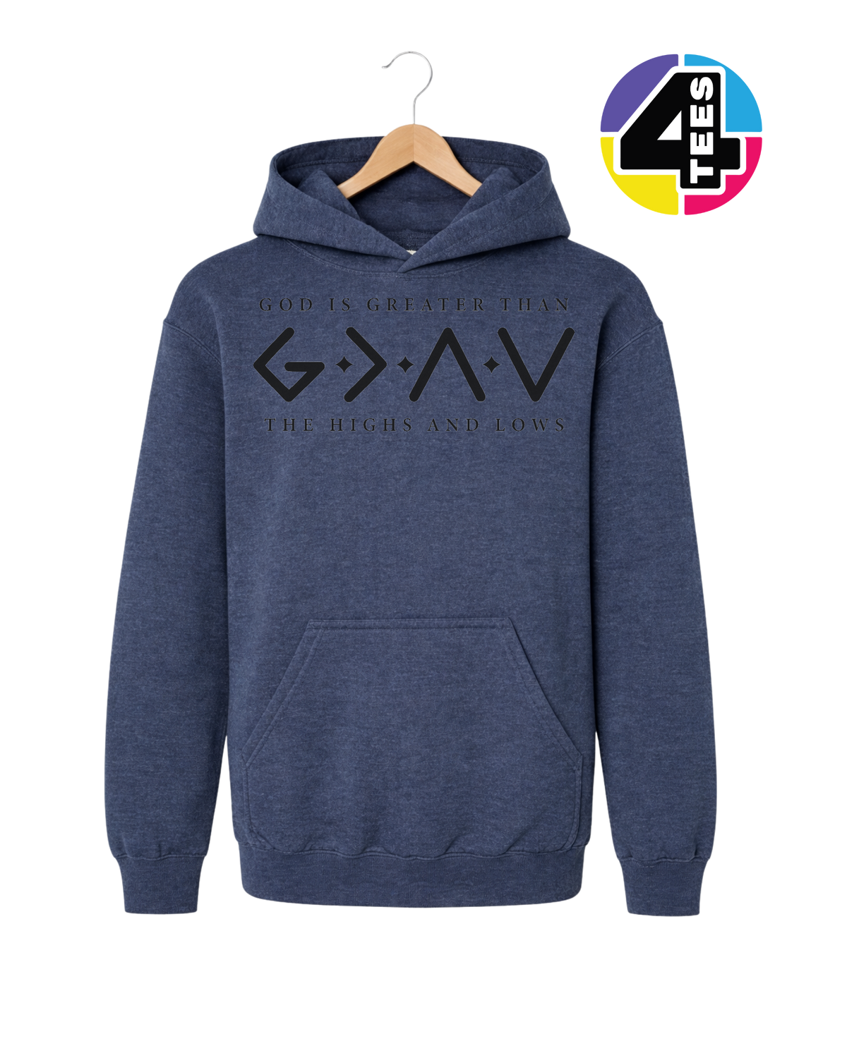God Is Greater Than the Highs and Lows Youth Hoodie