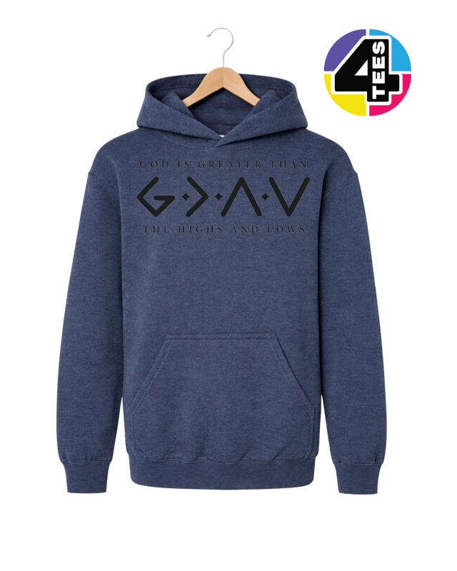 God Is Greater Than the Highs and Lows Youth Hoodie