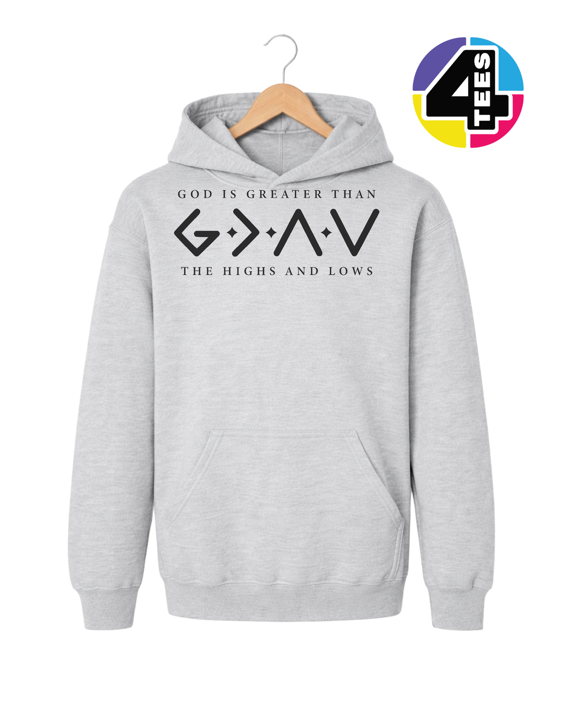 God Is Greater Than the Highs and Lows Youth Hoodie