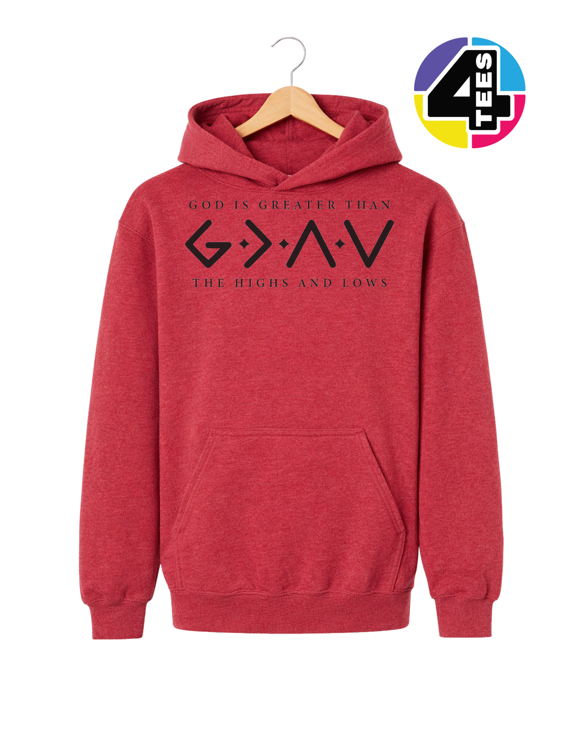 God Is Greater Than the Highs and Lows Youth Hoodie