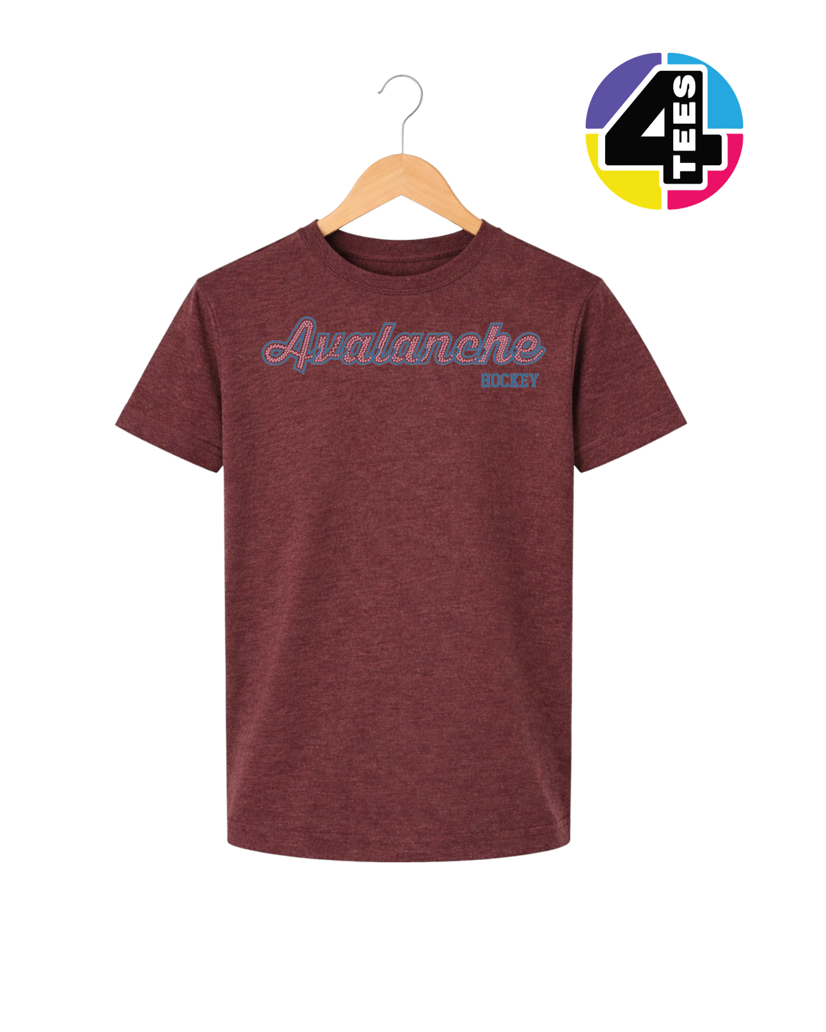 Avalanche Spangle Hockey Youth Tee