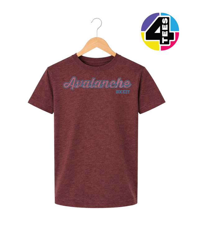 Avalanche Spangle Hockey Youth Tee