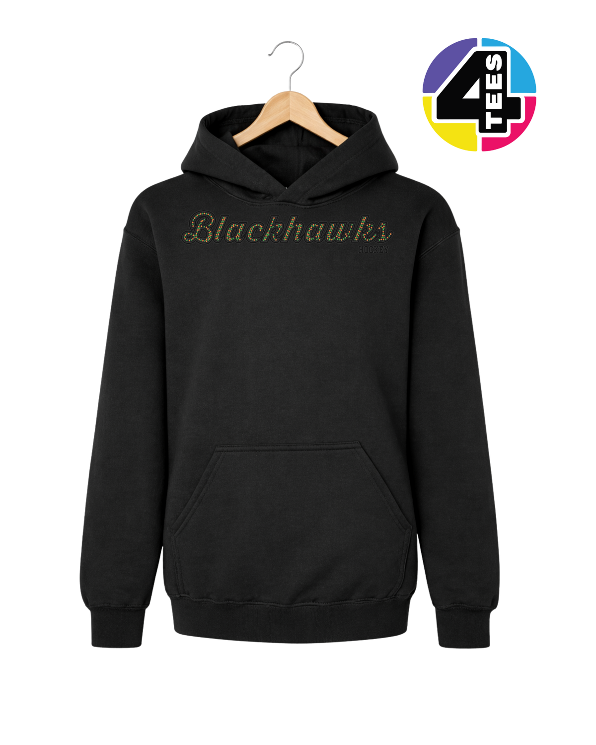 Blackhawks Spangle Hockey Youth Hoodie