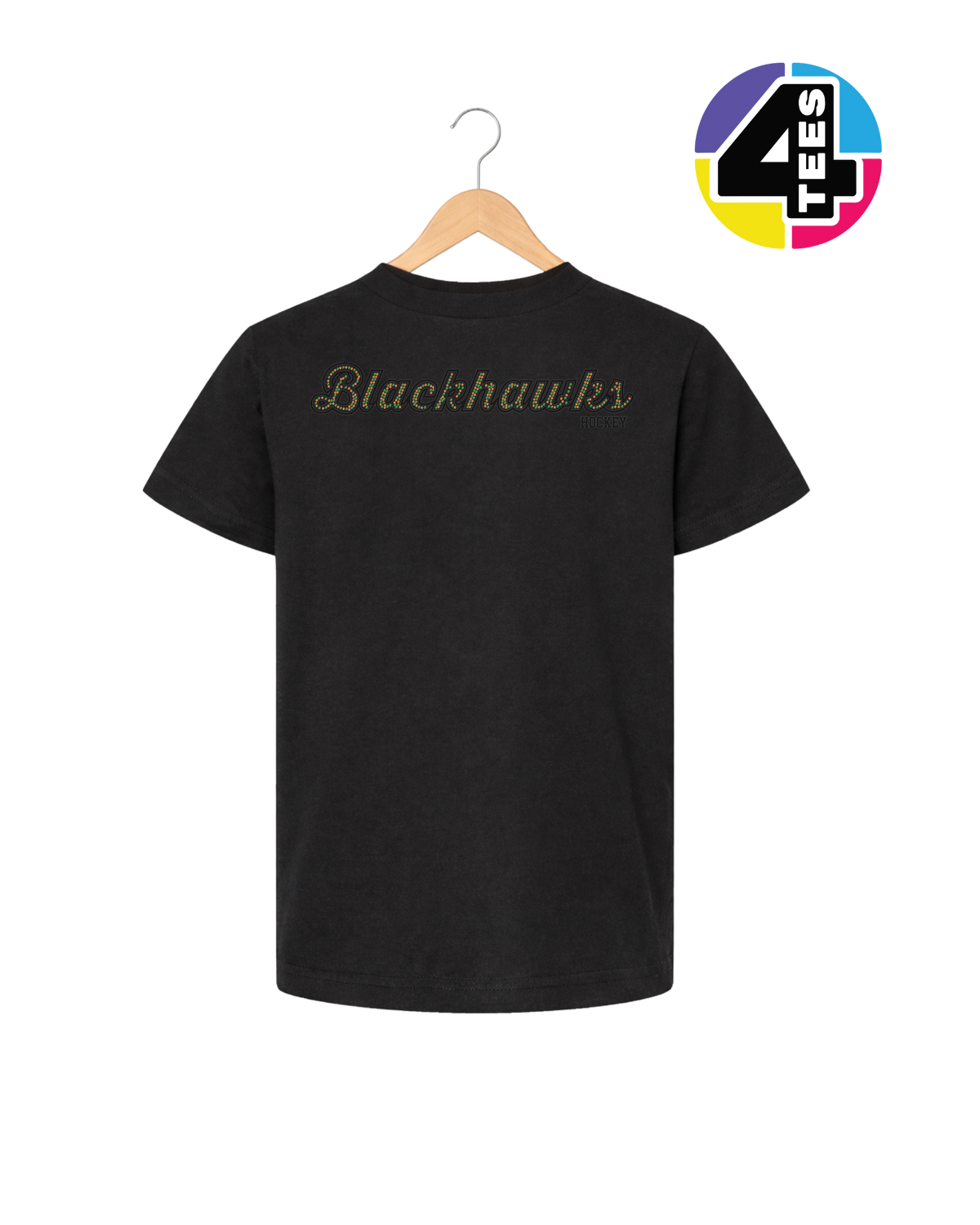 Blackhawks Spangle Hockey Youth Tee