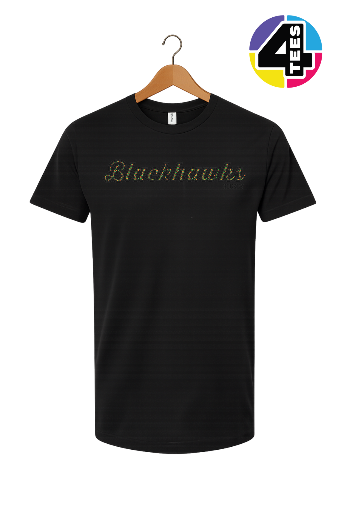 Blackhawks Spangle Hockey Tee