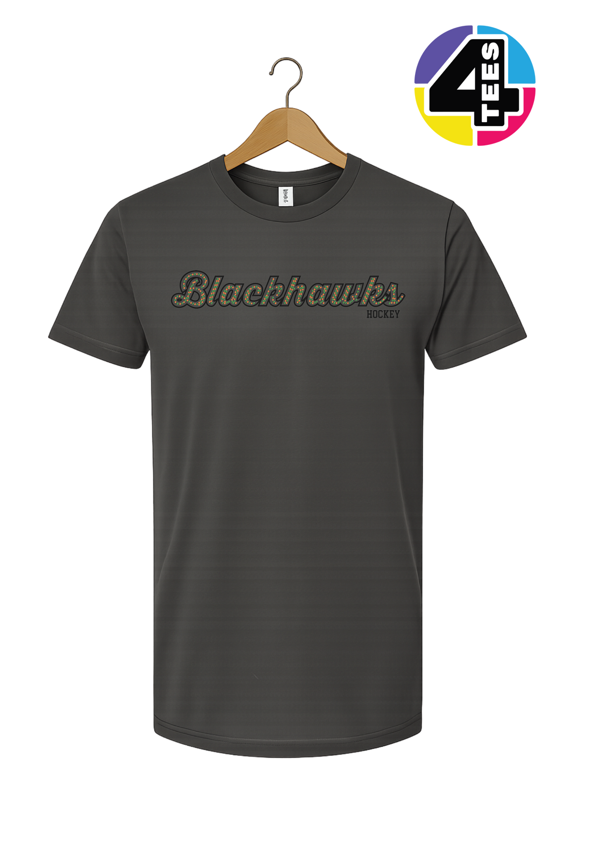 Blackhawks Spangle Hockey Tee