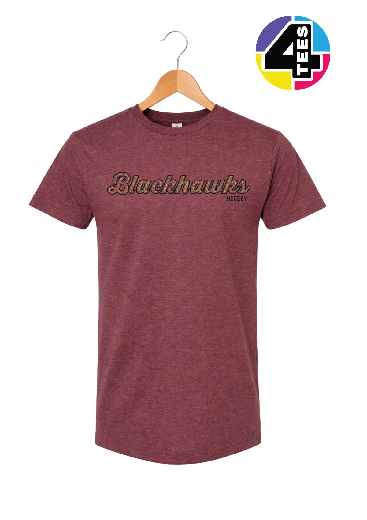 Blackhawks Spangle Hockey Tee