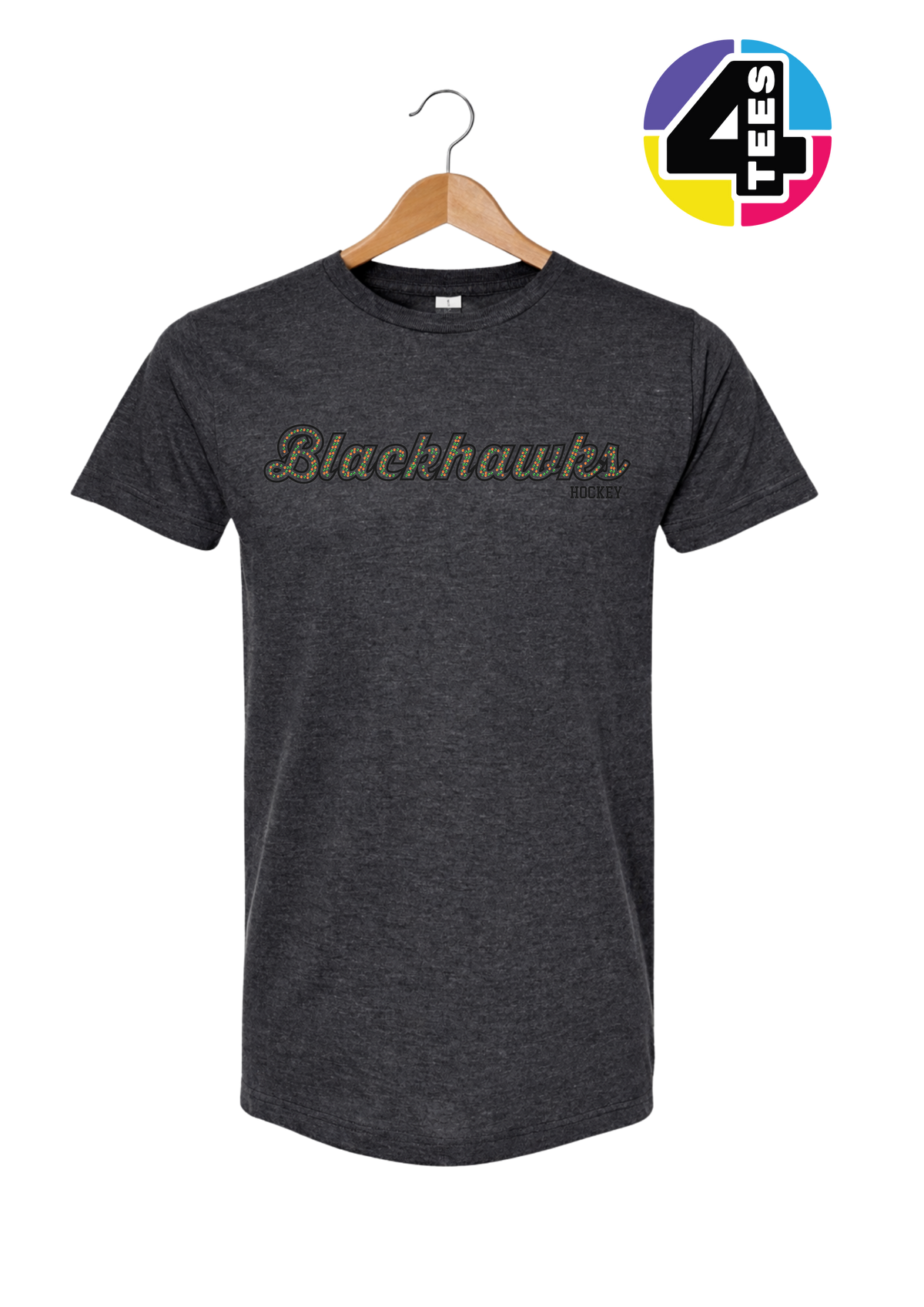 Blackhawks Spangle Hockey Tee