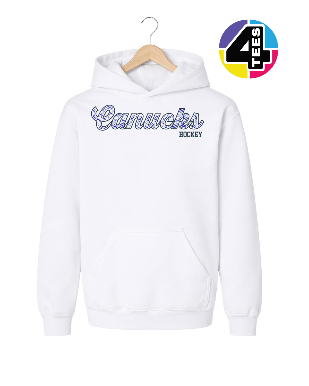 Canucks Hockey Spangle Youth Hoodie