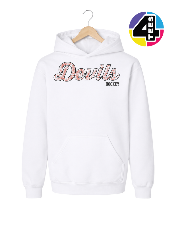 Devils Hockey Spangle Youth Hoodie