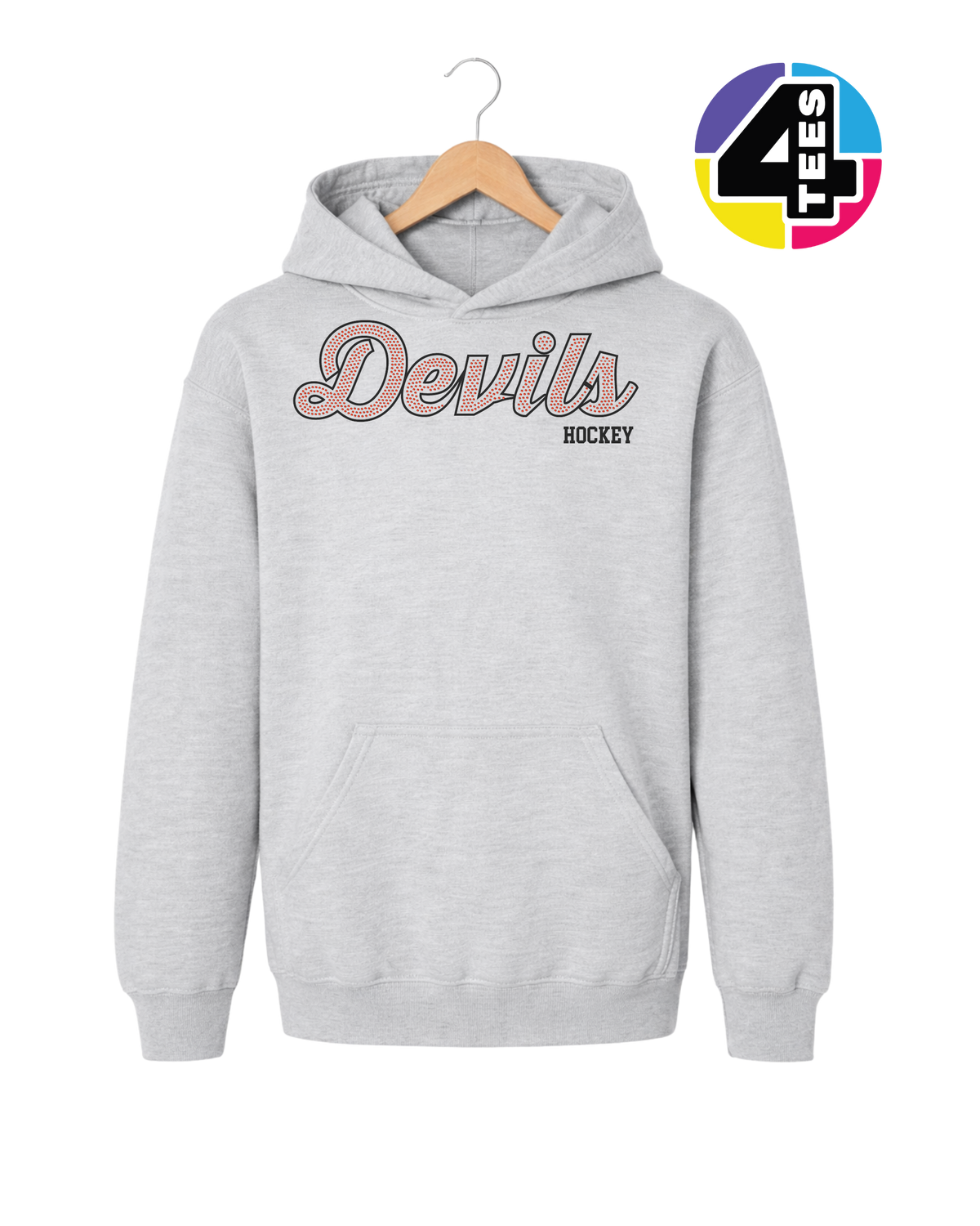 Devils Hockey Spangle Youth Hoodie