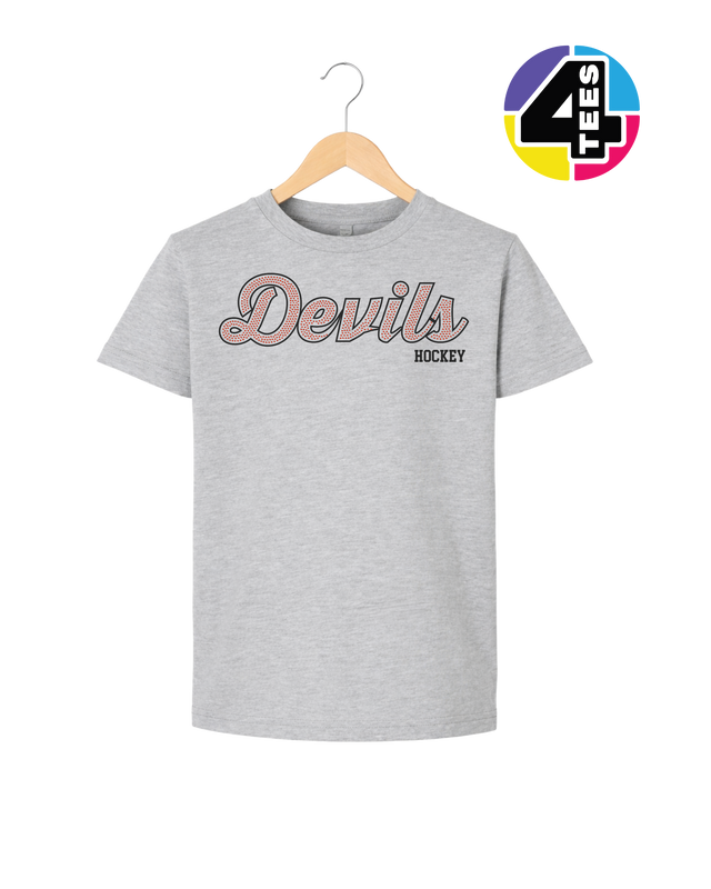 Devils Hockey Spangle Youth Tee