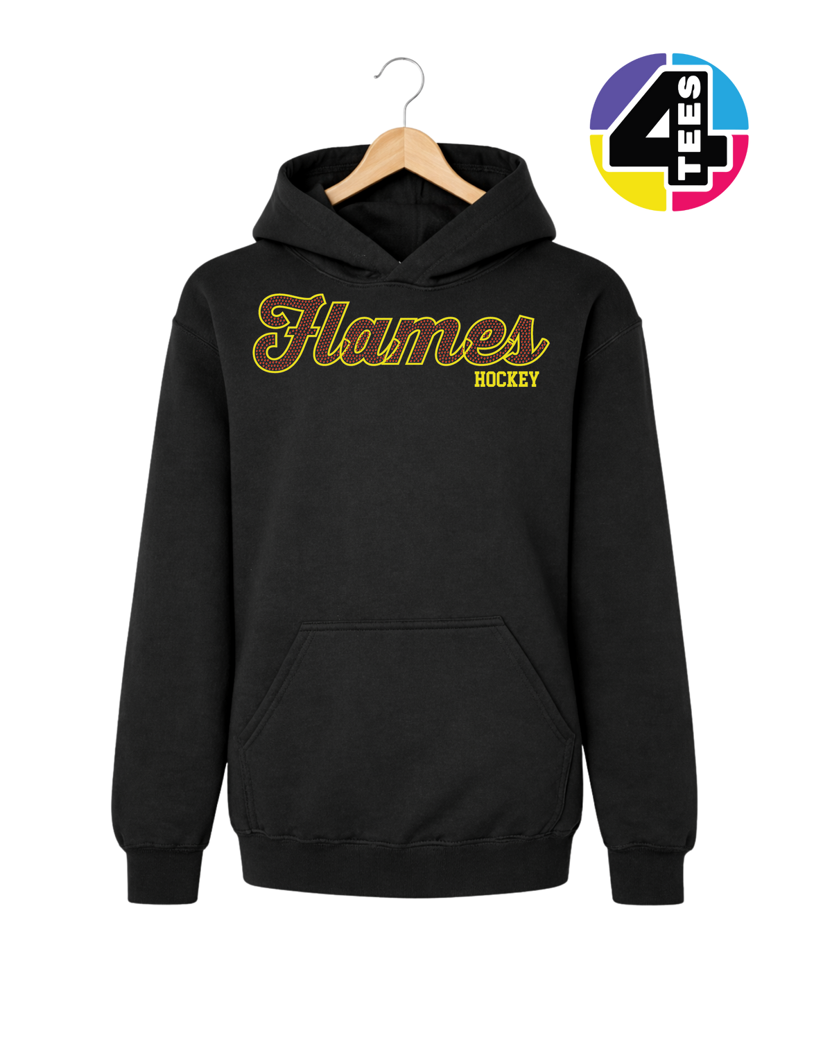 Flames Hockey Spangle Youth Hoodie